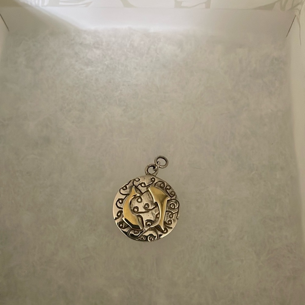 Pisces sterling silver necklace pendant/charm